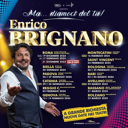 enrico brignano tour 2023 roma