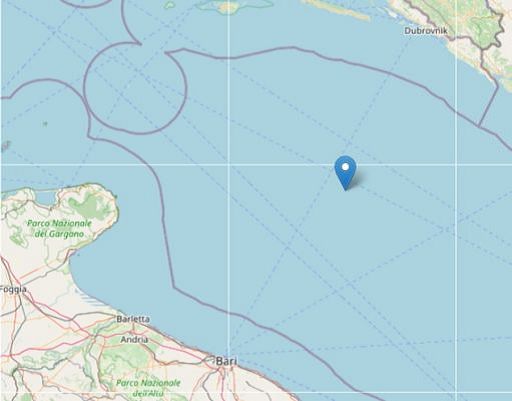 Terremoto di magnitudo 4.7 nell’Adriatico, avvertito a Bari