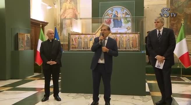 La Russa inaugura la mostra "San Francesco, tra Cimabue e Perugino"