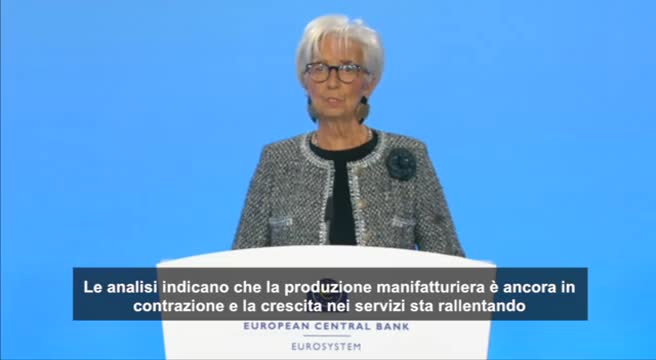 Lagarde (Bce): la crescita nell’eurozona sta perdendo lo slancio