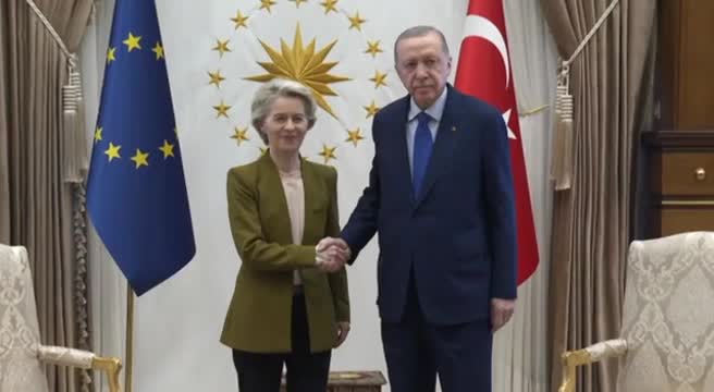 Siria, Von der Leyen in Turchia: incontro con Erdogan