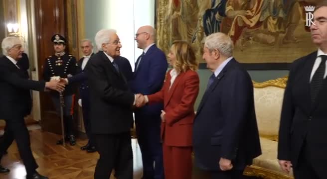 Mattarella riceve il Presidente del Consiglio dei Ministri Meloni