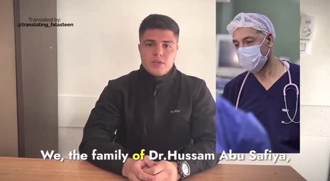 Gaza, l’appello della famiglia per il medico detenuto Hussam Abu Safyia