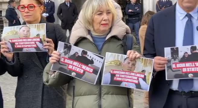 Almasri, flash mob Avs a palazzo Chigi: è una vergogna di Stato